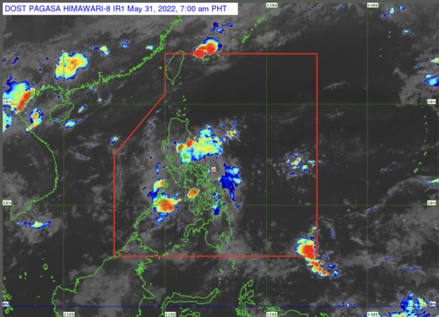 Pagasa weather satellite image as of 7AM