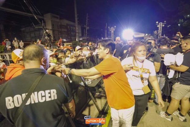Supporters of Tutok to Win flock the rally in Batasan