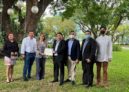 Undersecretary Marivic Castro, Chairman DFNN Ramon Garcia Jr., Rebecca Hunter, SpaceX, Secretary Manny Caintic, Undersecretary Alan Silor, Atty Ira Pozon, Director Omar Sana (from left to right).