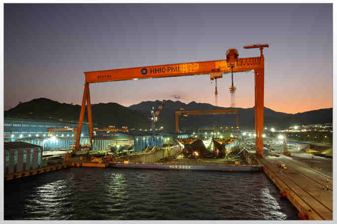 The former Hanjin shipbuilding facility at the Subic Bay Freeport