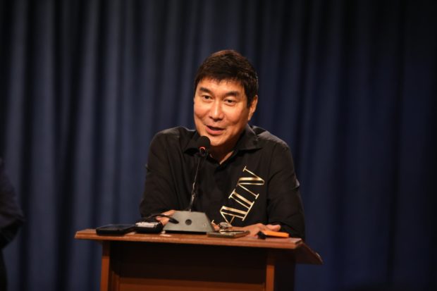 Tulfo speaks with reporters on system losses and power outages