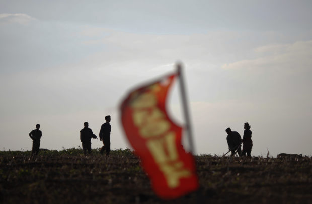 North Korean farmers work in a field of a collective farm in South Hwanghae province, September 30, 2011. REUTERS/Damir Sagolj