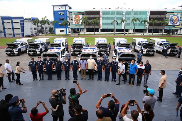 Turnover of 11 new vehicles in Camp Crame. STORY: ‘Take good care of our vehicles,’ says Danao as PNP gets 11 more