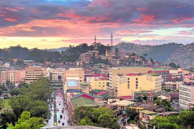 Sections of Baguio’s central business district and its surrounding communities retain pockets of green zones, forests and watersheds amid a construction boom in the city whose economy is largely fueled by tourism. STORY: Baguio execs seek halt to tree-cutting