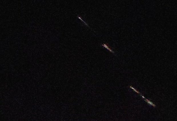Burning space rocket debris lights up Iberian skies