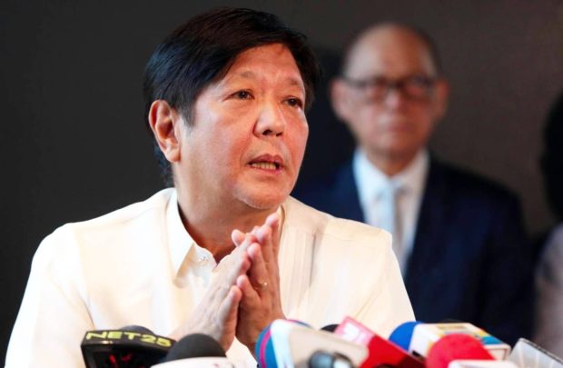 This photo shows Bongbong Marcos who says food insufficiency is a major reason why his administration will focus on agriculture