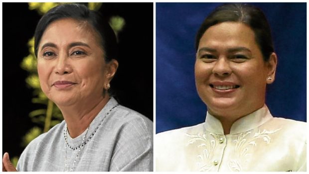 Leni Robredo and Sara Duterte. STORY: Solon files House bill creating permanent official site for OVP