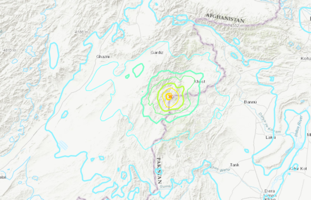 M6.1 earthquake Afghanistan-Pakistan