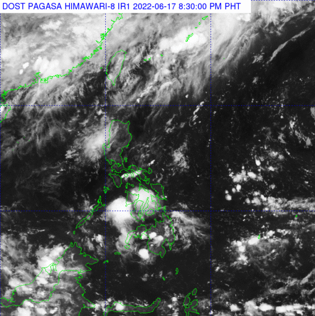 Pagasa weather satellite image as of 8:30PM