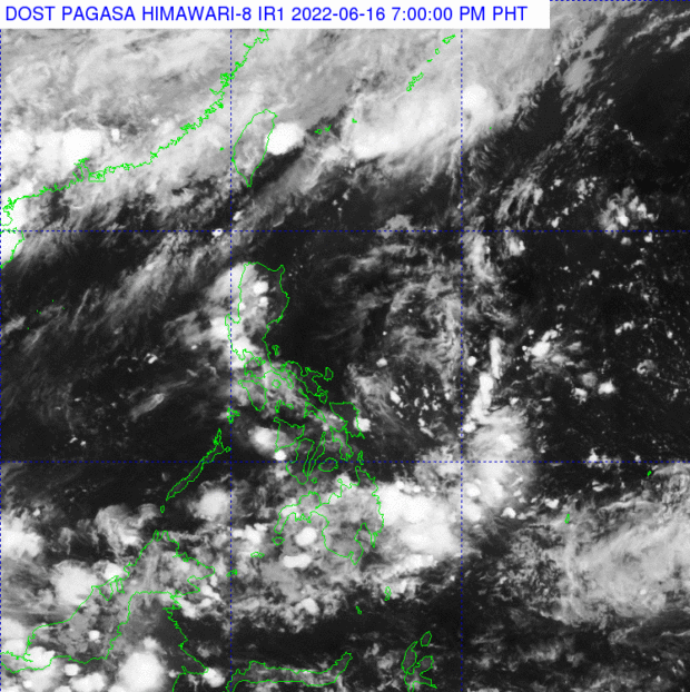 Pagasa weather satellite image as of 7PM