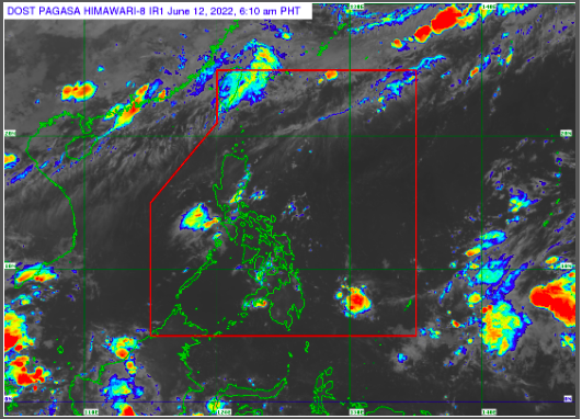 Pagasa weather satellite as of June 12, 6:10 a.m. Screengrab from Pagasa website