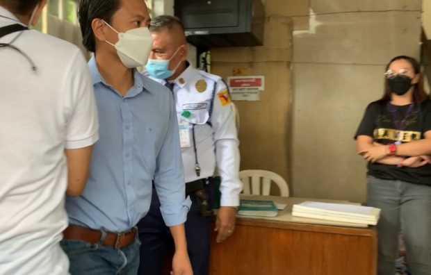 Hit-and-run suspect Jose Antonio Sanvicente appears at the preliminary investigation of the case before the Mandaluyong Prosecutors' Office. INQUIRER.net