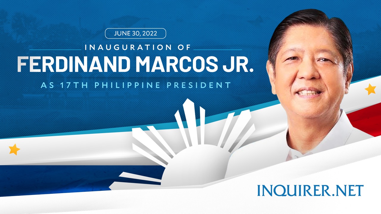 Banner of Bongbong Marcos' Inauguration