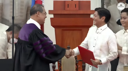 President Ferdinand "Bongbong" Marcos Jr. took his oath before Supreme Court Chief Justice Alexander Gesmundo