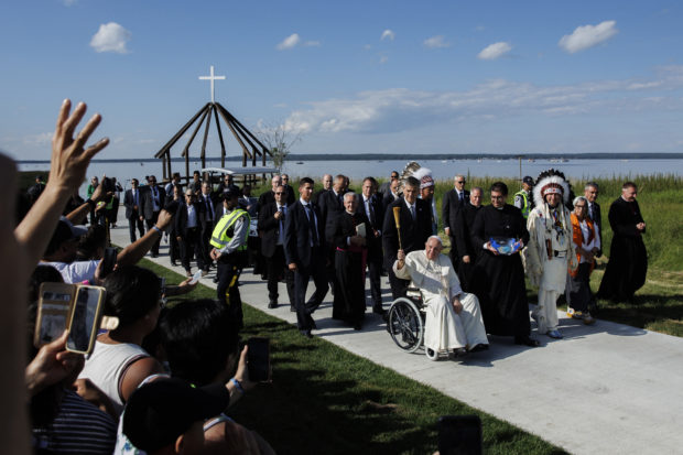After the apology, the ‘healing’: Pope visits sacred lake in Canada
