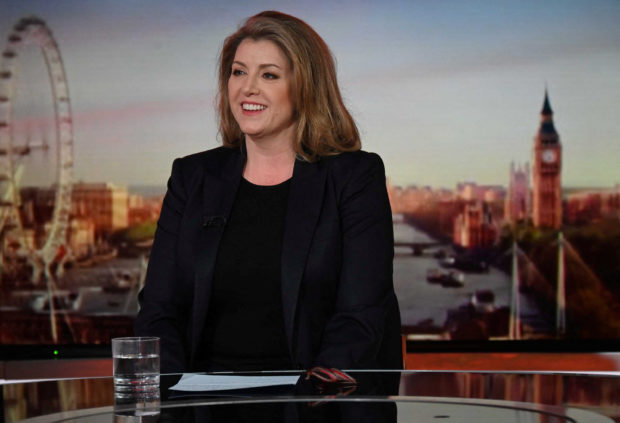 British Conservative MP Penny Mordaunt appears on BBC's Sunday Morning presented by Sophie Raworth in London, Britain, July 17, 2022.  Jeff Overs/BBC/Handout via REUTERS.