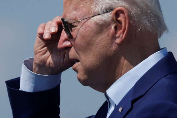 U.S. President Joe Biden delivers remarkson climate change and renewable energy at the site of the former Brayton Point Power Station in Somerset, Massachusetts, U.S., July 20, 2022. REUTERS/Jonathan Ernst