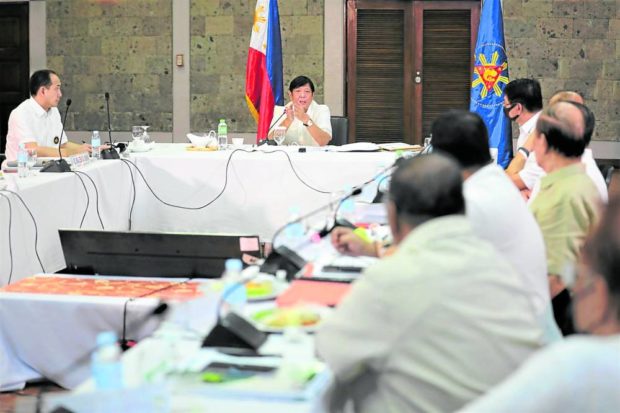 President Marcos meeting with officials of the Department of Agriculture. STORY: Bongbong Marcos bares plan to reduce fertilizer cost