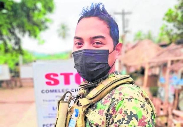 Patrolman Mark Monge. STORY: PNP honors cop killed by communist rebels in Samar