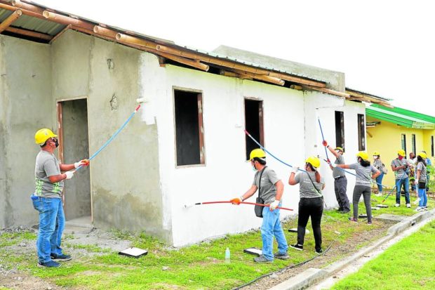 Habitat for Humanity units under construction. STORY: Housing the poor in Negros Occidental