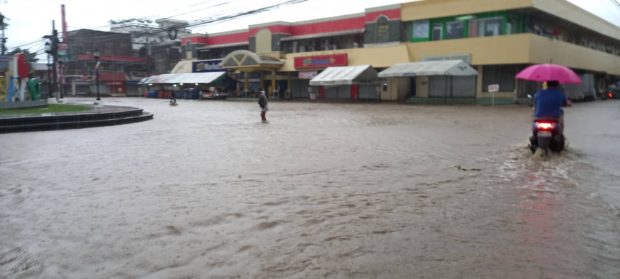 Situation at Baao Centro. Image from EDMERO Camarines Sur / Facebook