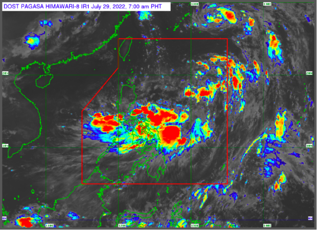 Pagasa weather satellite image as of 7AM
