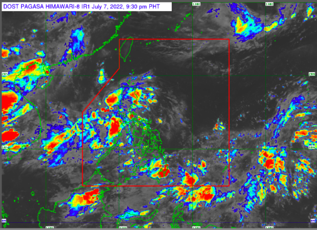The southwest monsoon or habagat will bring overcast skies with rains in Metro Manila and many parts of the country on Friday, the state weather bureau said.
