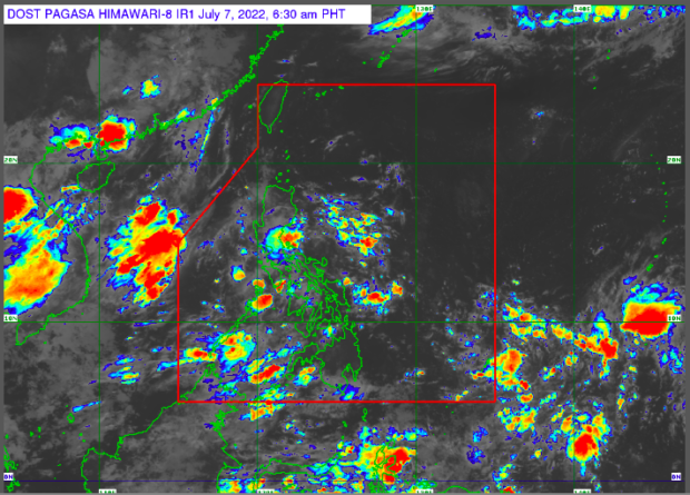 This weather satellite from Pagasa indicates overcast skies and rain may still occur in various parts of the country