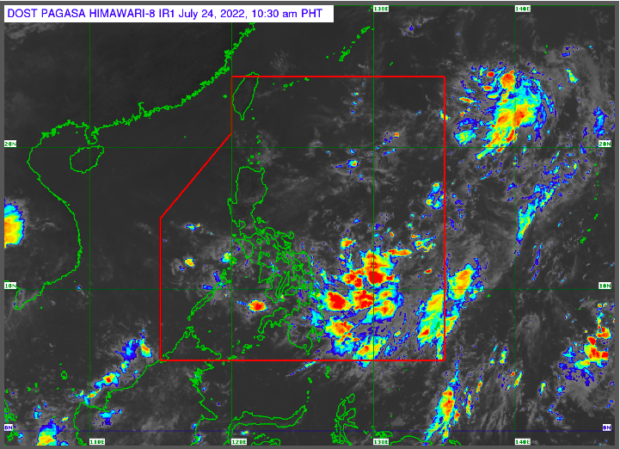 Pagasa weather satellite image as of 10:30AM