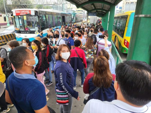 New LTFRB chairperson Cheloy Velicaria-Garafil tries the "Edsa Carousel" taking the bus from Monumento in Caloocan City all the way to PITX in Parañaque City