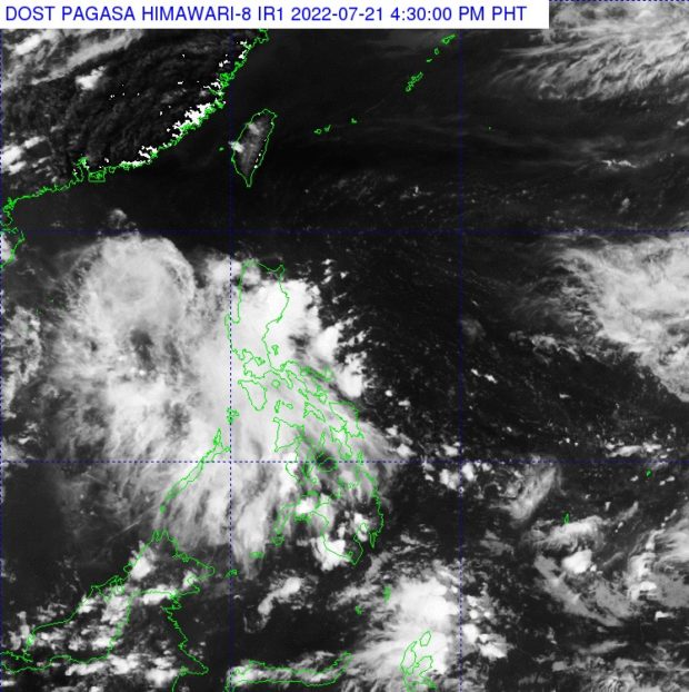Satellite image from Pagasa as of July 21, 2022 at 4:30 p.m. 