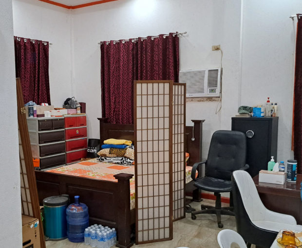 The bed of Mayor Hadar Hajiri in Lugus, Sulu, sits beside the table of the Office of the Mayor in this photo taken on June 10. Hajiri’s house serves as the town hall in the absence of a municipal building. STORY: After 41 years, island in Sulu to get town hall