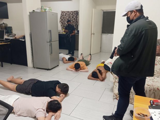 A police operation on Thursday, January 28, 2022 led to the arrest of nine kidnapping suspects in Porac, Pampanga. (Photo from PNP PIO)