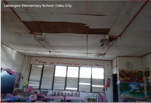 Classrooms in Cebu province are still not repaired even if the typhoon that destroyed them happened in 2021