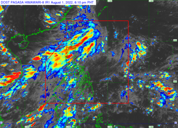 Rain will prevail over Ilocos Region and Extreme Northern Luzon due to the southwest monsoon while fair weather is expected over the rest of the country on Tuesday. (Photo by Pagasa)