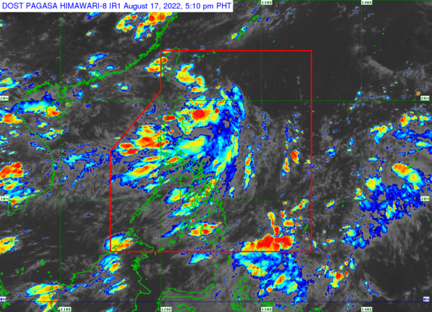 Parts of the country will experience rain again due to the LPA and southwest monsoon on August 18, 2022, according to Pagasa