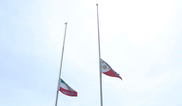 Bangsamoro and Philippine flags at half-staff. STORY: BARMM mourns passing of former President Ramos