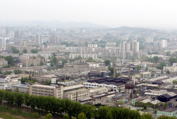 North Korea's capital Pyongyang is seen in this April 30, 2004 picture. REUTERS/Lee Jae-Won  LJW/FA/File Photo