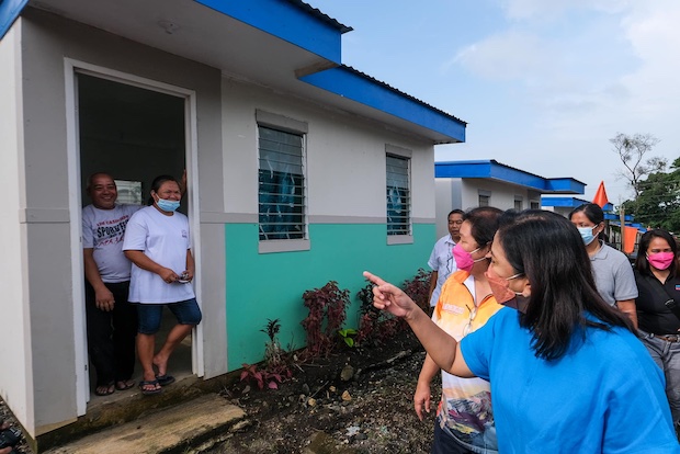 Leni Robredo. STORY: Robredo turns over Angat Buhay housing units in Albay