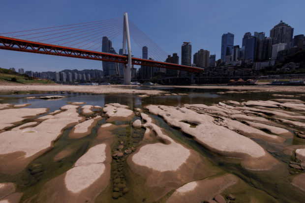 Yangtze tributary runs dry as China faces another month of drought