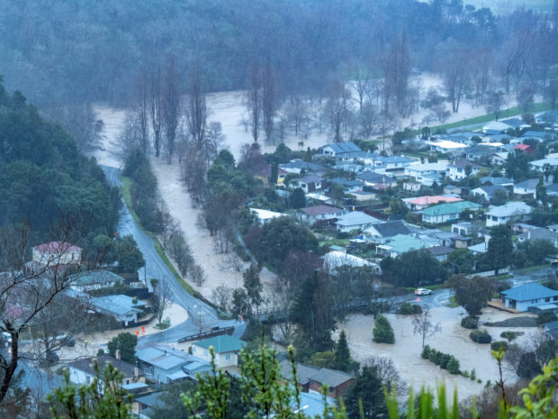 A view of flooding in Nelson, South Island, New Zealand, August 17, 2022. Paul Jennings/Handout via REUTERS  