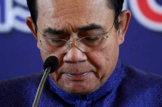 FILE PHOTO: Thailand's Prime Minister Prayuth Chan-ocha speaks during a news conference after a cabinet meeting at the Government House in Bangkok, Thailand, September 22, 2020. REUTERS/Athit Perawongmetha/File