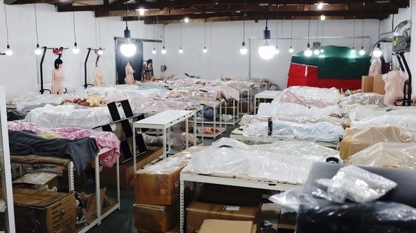 The inside of the factory that makes sex dolls