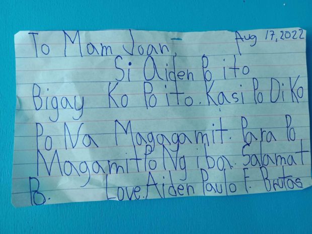 Aiden’s not to her former teacher. STORY: Grade schooler donates school supplies to teacher’s class