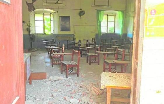 earthquake damaged schools Cordillera