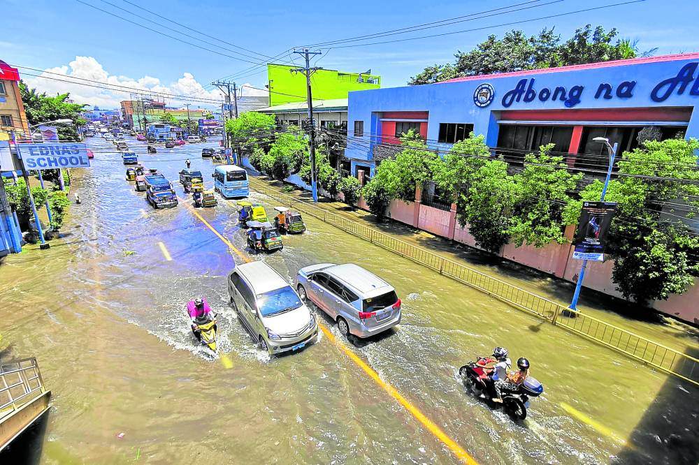 Northern Luzon, have to deal with flooding worsened by high tide and water coming from upstream areas draining into the city’s waterways