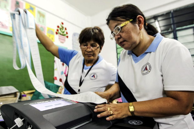 Teachers working as election officers in the May 15, 2019 elections