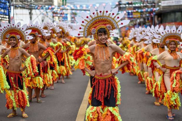 Contingents of the Higalaay Street Carnival perform during Friday's competition. Photos from Cagayan de Oro Information Office cagayan festival friendship