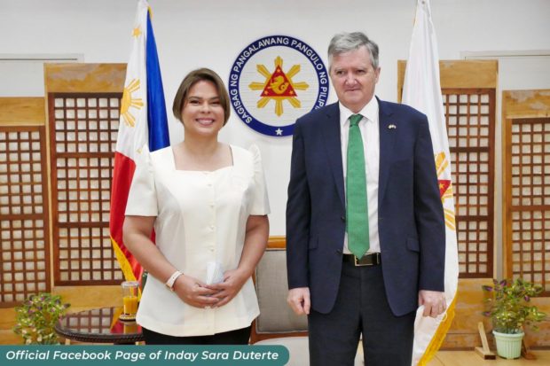 Irish Ambassador to the Philippines William John Carlos pays courtesy visit to Vice President and Education Secretary Sara Duterte at the DepEd Central Office in Pasig City.