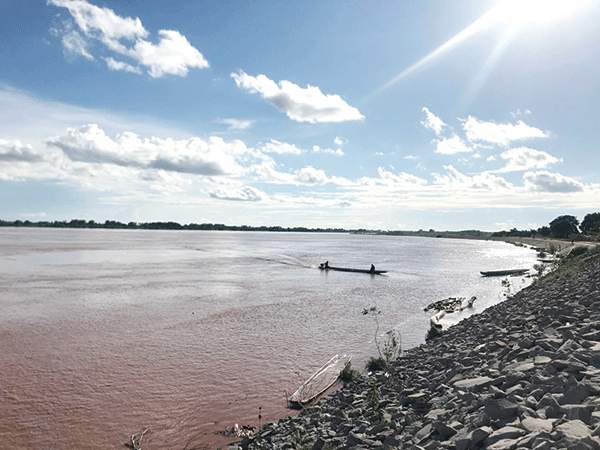 Water level of the Mekong is rising.